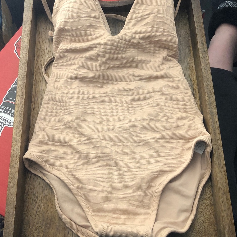 Aerie Natural Textured One Piece Swimsuit